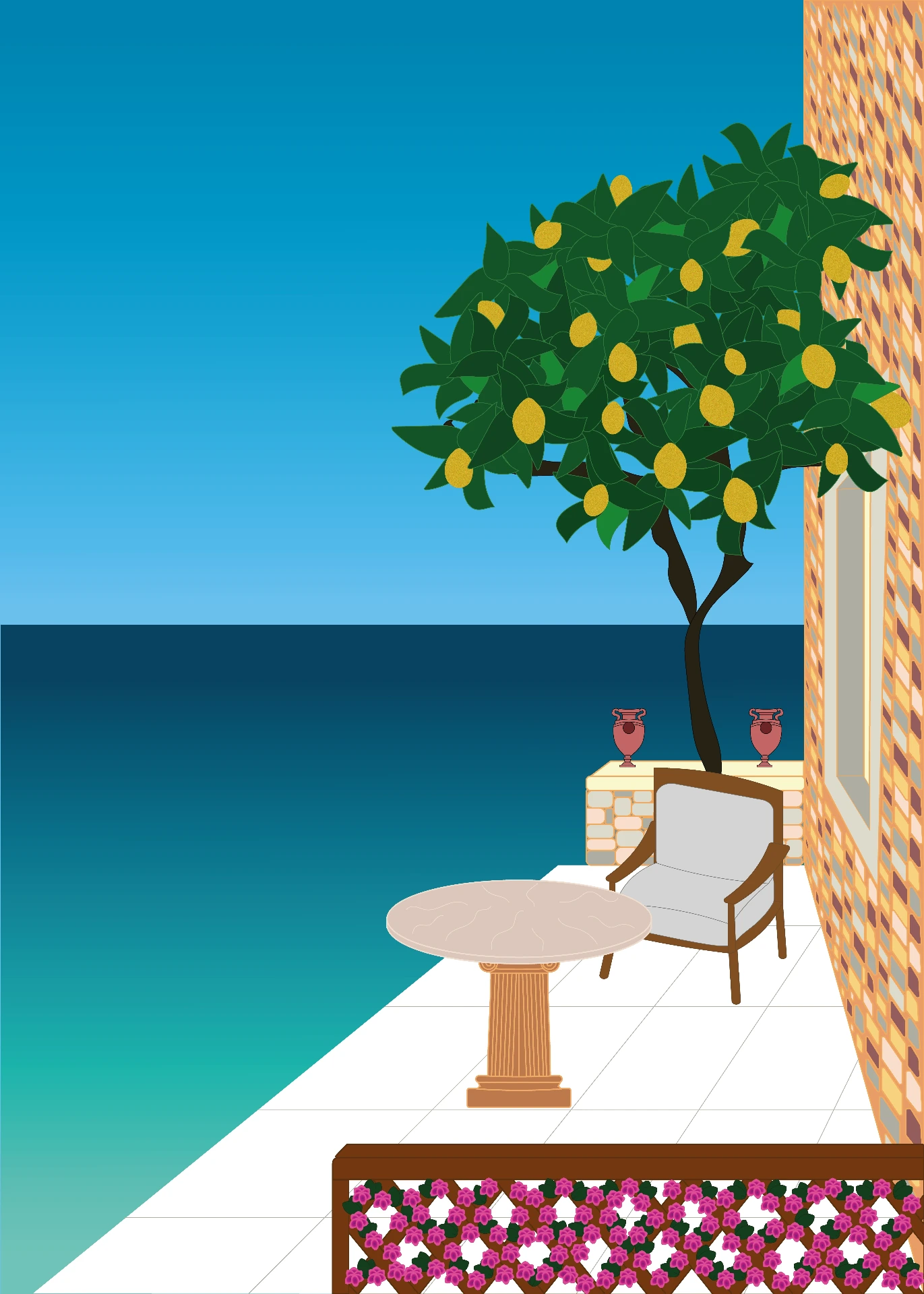Poster Été en Grèce (30 x 40 cm)